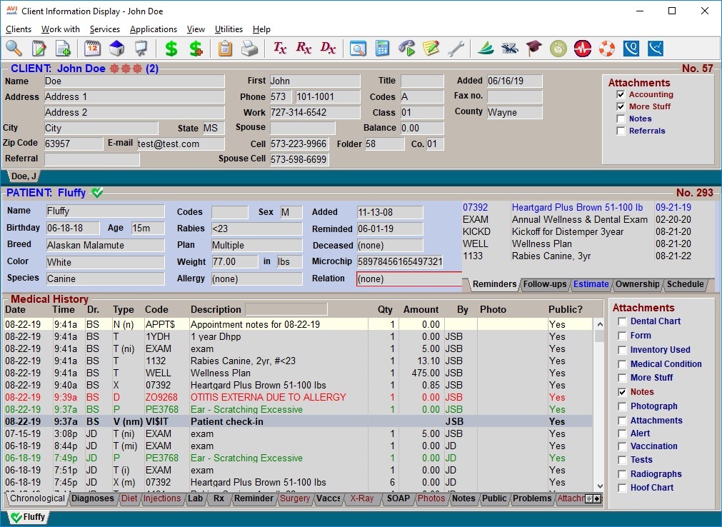 Avimark interface